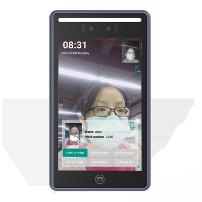 Support SDK OEM Multi Language Non-Contact Face Recognition Terminal With Health Monitoring Devices